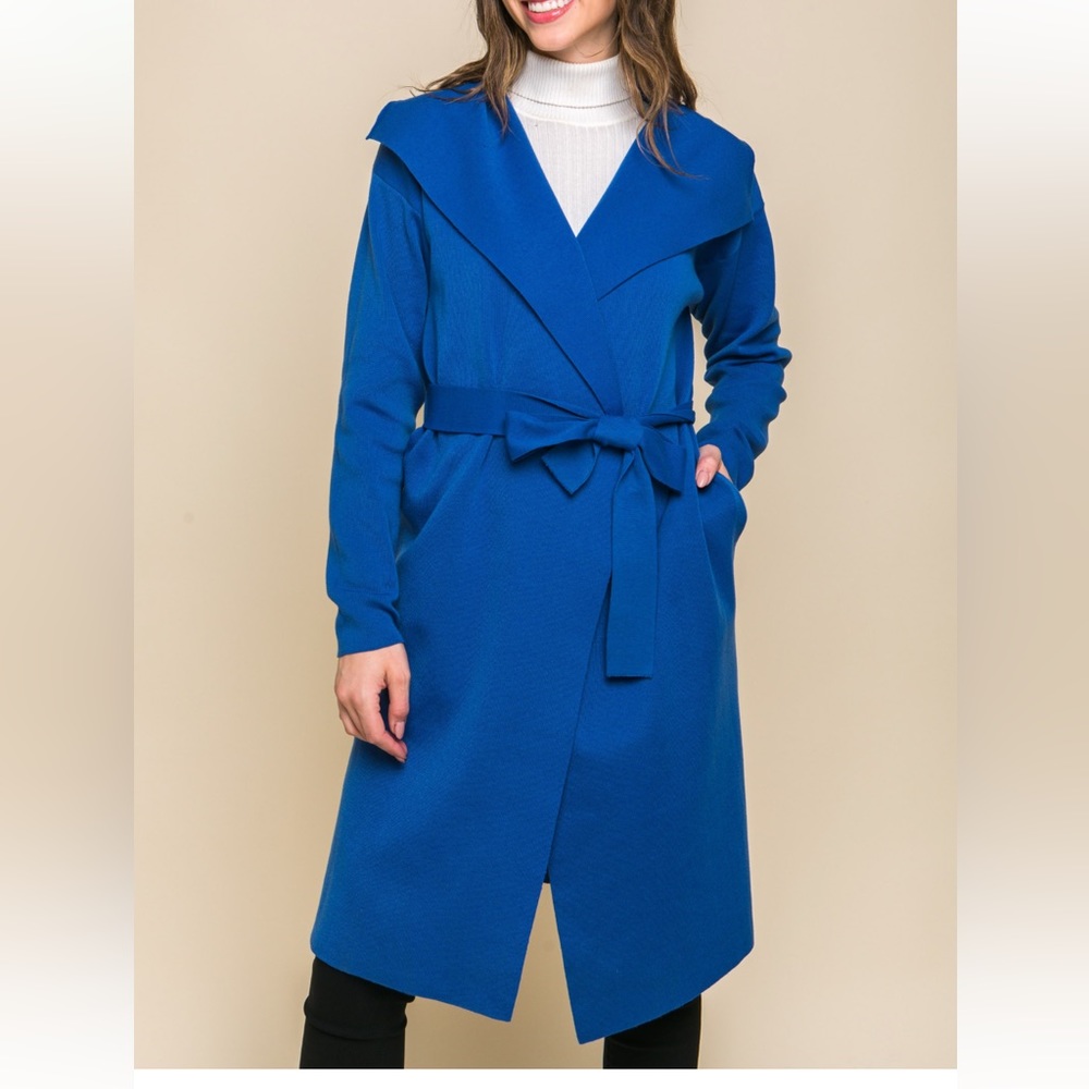 40 Boho Fabulous Wide Collar Knit Wrap/Coat - Picture 3 of 4